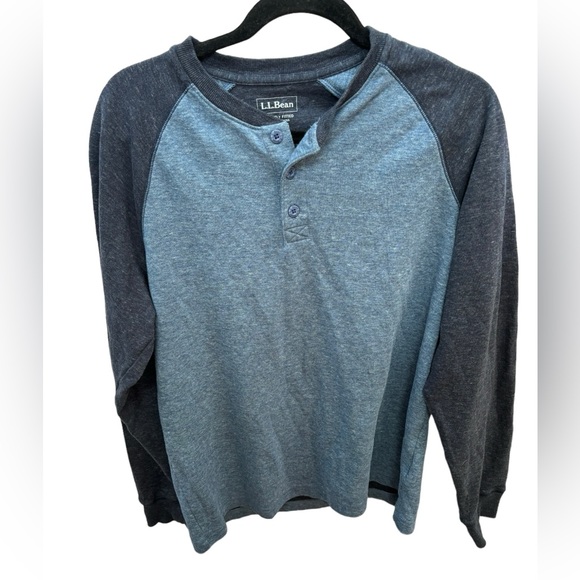 L.L. Bean Men’s Blue Long Sleeve Slightly Fitted Henley Size‎ Medium - Picture 1 of 7